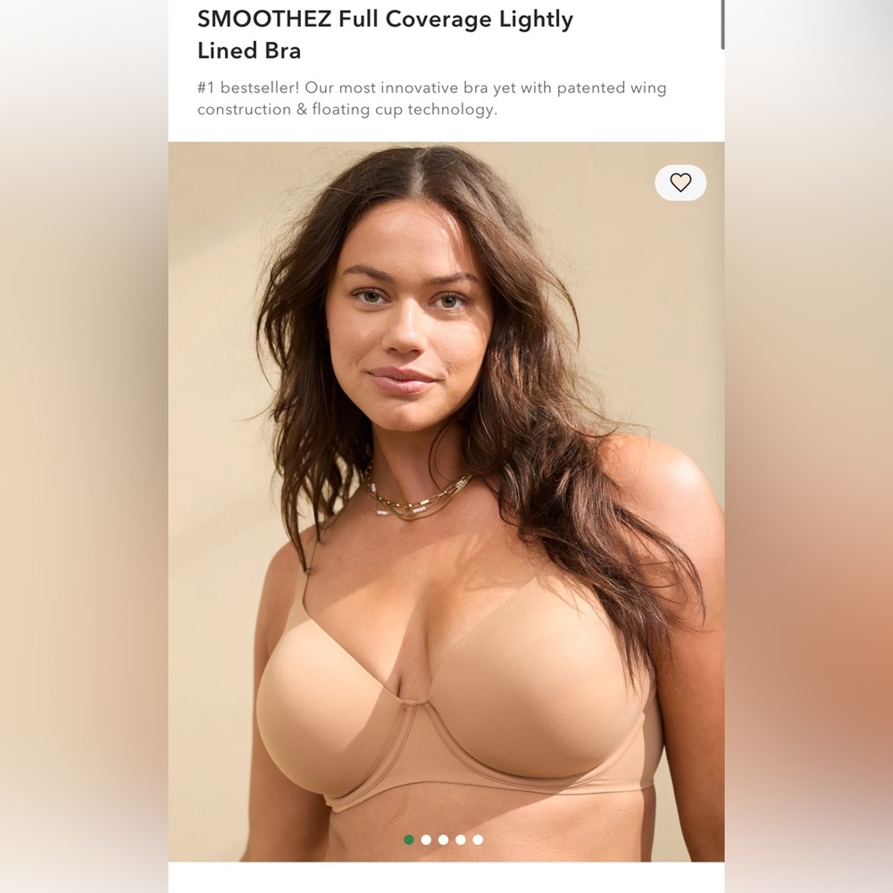 Smoothez by Aerie Full Coverage Underwire Bra Beach Dune/ Nude Size 38DD